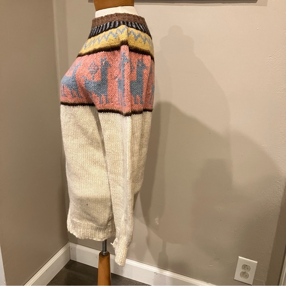 Altiplano Alpaca Fair-Isle Knit Long Sleeve Sweater 100% Alpaca Wool Women’s M - Picture 3 of 10